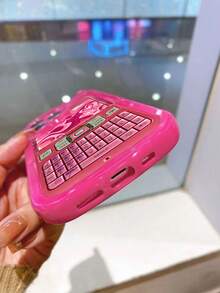 1个全新个性化大老板紫红色爱心彩绘防摔手机壳，亮面彩绘软壳保护套，兼容 17 Pro/17 Air/17/17 Pro Max/16/11/16 Pro/16 Plus/16 Pro Max/16 e/15 Pro Max/13/14/12/XS/XR/7G/8P3、14、11、P12 - 彩色 - 查看 4