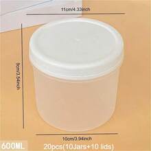 10/20pcs (Bowl + Lid) 120/160/200/240/280/300/400/600ml Reusable Lunch Bowls With Lids, Suitable For Yogurt, Overnight Oats, Meal Prep - Microwave & Dishwasher , Food Storage Containers, Breakfast Cups, Lunch Boxes, Large Capacity Portable Plastic Jars - Multicolor - View 29