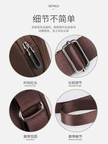 Nuevo bolso de hombro pequeño cuadrado de nailon para mujer, cartera de negocios multicapa, bolso de hombro, bolso de pecho, bolso bandolera - Negro - Ver 5