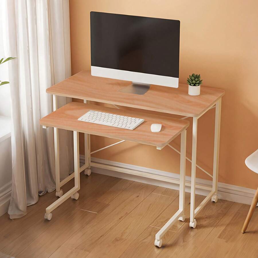 Roller Computer Table - natürlich - Übersicht 1