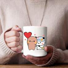 11oz Ceramic Mug With Cute Hugging Bears Design - Adorable Bear Hug Coffee Cup With Heart Shape - Cute Panda And Pet Design - Fun Gift For Boyfriend, Girlfriend Or Best Friend - Dishwasher And Microwave - Multicolor - View 17