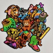 50张抽象动物贴纸 霓虹风格 Tung Tung Sahur 意大利 Brainrot 动物卡通贴花 DIY 行李箱 手机 杯子 吉他 礼物 - 彩色 - 查看 6