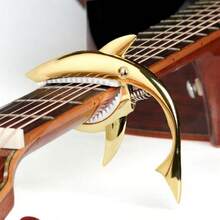 1pc - A Stylish And Unique Shark-Shaped Guitar Capo Made Of Zinc Alloy, Featuring Silicone Pads To Protect The Strings And A Built-In High-Elasticity Spring. Suitable For Acoustic And Electric Guitars, It Changes The Pitch. - Multicolor - View 11