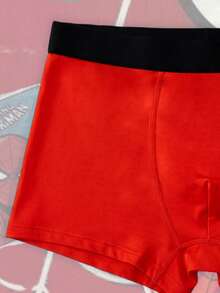 Disney 1条蜘蛛侠男士平角内裤，亲肤弹力贴身舒适平角内裤，四季皆宜 - 紅色 - 查看 2