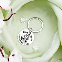 1件装爱书人士礼物，书本钥匙扣，生日礼物，送给爱书人士的趣味礼物，天生爱读书的女性钥匙扣，送给朋友或姐妹 - 銀色 - 查看 3