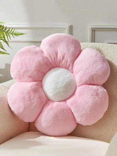 Coussin décoratif en peluche à 6 pétales, coussin d'accent floral doux et mignon, convient pour la chambre, le canapé, le salon et autres décorations d'intérieur au printemps