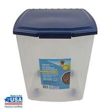 Large Capacity Plastic Food Storage Container With Secure Lid, 50 Pounds Capacity - Multicolor - View 2