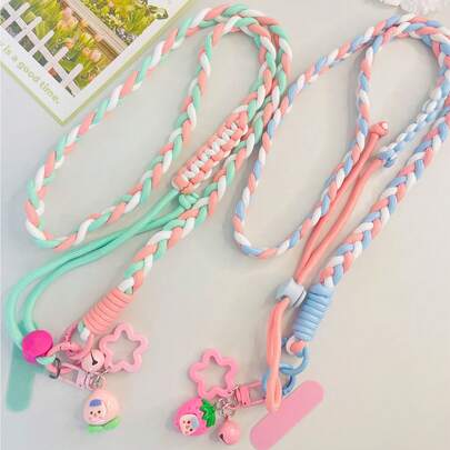 1 chiếc dây đeo điện thoại kiểu mới năm 2026, dây đeo chéo dài để treo trên cổ và vai, mặt dây chuyền điện thoại.