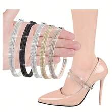1 Pair High Heel Shoelaces, Non-Slip Elastic No-Tie Shoelaces, Suitable For High Heels And Sandals, Easy To Install, Fit For Women's High Heels And Flats, Great Home Gift, Women's Day, Travel Essentials, Wedding Favors, Y2k, Bedroom, Car Accessories Women, Kitchen Decor, Cute Stuff - Multicolor - View 8