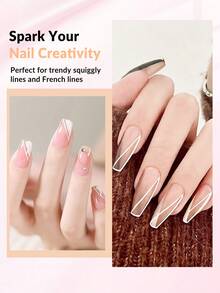 1 Bottle Classic White Gel Nail Polish, Suitable For French Manicure, Can Be Removed Under UV Light, Suitable For Nail Salons - White - View 4