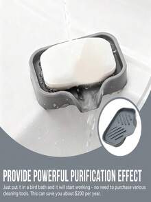 1PC Transparent Silicone Soap Dish: Elevated Drainage Design, Flexible Waterproof Material. Quick-Dry & Mildew-Resistant-Non-Slip Base. Ideal For Home & Travel: Bathroom Shower, Kitchen Sink, Camping Toiletries Organizer. - 淺灰色 - 查看 7