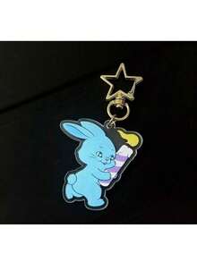 Cartoon Character Keychains - Haerin, Hanni, Danielle, Minji, Hyein, Cute Animal Plush Student Backpack Charms, Best Friend Keychain Accessories, Birthday Gift, Holiday Gift - Multicolor - View 5