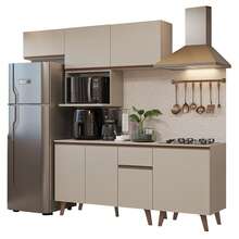 Cocina Integral Completa Modular Madesa Nice 240cm Crema 09 - Beis - Ver 12