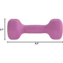 Purple Neoprene Dumbbell Hand Weights, Set Of 2, 3 Pounds Each, Hexagon Shape, Nonslip Grip For Exercise, Strength Training, And Muscle Toning - 3 pound, một cặp - Xem 4