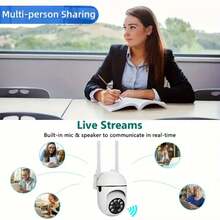 1/2/4pcs 2.4G WiFi Smart Home Security Camera, Wireless Video Monitoring Network Camera, Indoor Security Surveillance, Home Wireless Tracking Alarm Pan-Tilt, Two-Way Audio, Auto Tracking, Night Vision, Mobile Intercom, USB Power, Ideal Choice For Home Security - White - View 11