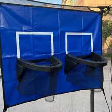 ASDF-Aro De Baloncesto para Trampolín Doble Aro De Baloncesto para Trampolín De Exterior Juego Deportivo para Niños Y Niñas con Balones Y Bomba Recreativo Saltarín para Patio Trasero Familiar - Atributetónico - Ver 7