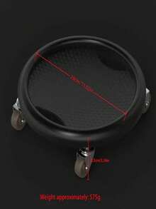 1pc Sliding Plate, Fitness Silent Multi-Functional Sliding Board, Universal Abdominal Muscle Training Sliding Plate - Black - View 2