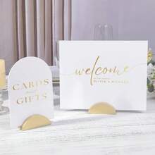 12pcs Stable Wooden Table Number Holders, Half-Circle Design Card Holders For Wedding, Party, Office, Restaurant, Birthday Event - Multicolor - View 9