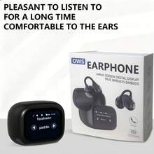 GTEQY Mini Wireless Earbuds: LED Touchscreen & Real-Time Translation | Noise Cancelling, Bluetooth 5.4, 10H Battery | Ergonomic & Comfortable Fit - Black - View 6