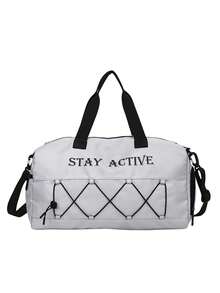 1 szt. Duża pojemność, minimalistyczna torba separująca rzeczy suche i mokre, torba do ćwiczeń w pomieszczeniach z przegródką na buty, torba podróżna do uprawiania sportów na świeżym powietrzu - Wielokolorowe - Zobacz 13