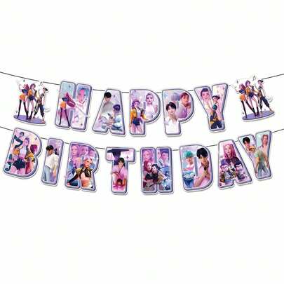 High-Quality K-POP Inspired Pull Flag - Eye-Catching Patterns Perfect For Fan Gatherings Room Decor