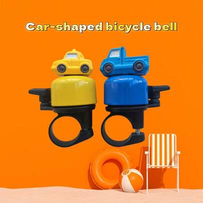 1 Piece Car-Style Bicycle Bell & Horn - Loud Volume Up To 120 Decibels, Featuring A Durable Iron Bell. Suitable For Mountain Bikes And Road Bikes, It Delivers A Roaring Sound Effect, Making It A Fun Outdoor Cycling Accessory.