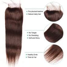 BINF Sweet Hair For Spring & Love 8-20Inch Straight Chocolate Brown 4x4 Lace Frontal Closure Human Hair Auspicious Spring Hair For True Love #4 Brown Virgin Human Hair Transparent Lace Joyful Spring Hair Full Of Love Brazilian Hair Closure For Wig Make Love Blooms With New Year Hair #4 Straight 4x4 Lace Closure Human Hair For Women Pre Plucked Romantic Wig Look For Date Night Swiss Transparent 4x4 Closure Couple's Matching Wig Hairstyle #4 Chocolate Brown Colored Lace Closure Sweet & Energetic Wig For Shopping Brazilian Bone Straight Remy Human Hair Lace Closure New Wig Style For Confession 16A Chocolate Brown 4# Straight Human Hair Chic Wig For Valentine's Date 4x4 Lace Closure Brazilian Virgin Remy High Quality Natural Look Ove Found In Gorgeous Hair - #4 Khóa thẳng 4x4 - Xem 4