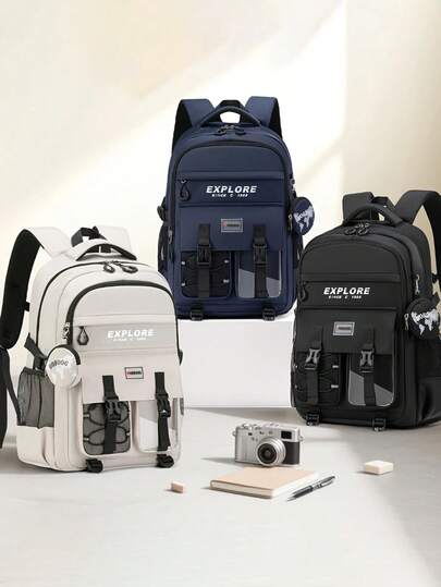 Mochila para hombres, bolsa de viaje de gran capacidad y peso ligero, mochila para estudiantes universitarios y de secundaria, mochila casual y versátil, múltiples compartimentos para almacenamiento científico, uso diario con compartimento para computadora, bolsa para computadora