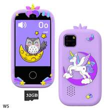 儿童学习玩具手机，触摸屏显示，高清双摄像头，硅胶保护套，寓教于乐的旅行玩具，多种游戏选择，多功能特性包括闹钟、日历和计时器，是3-12岁儿童理想的节日和生日礼物。 - 彩色 - 查看 12