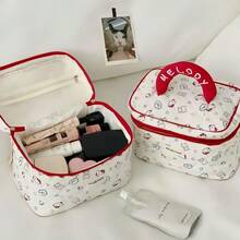 Túi đựng mỹ phẩm hoạt hình Sanrio, túi đựng đồ trang điểm dung tích lớn dành cho sinh viên ký túc xá, túi đựng đồ dùng vệ sinh cá nhân khi đi du lịch, đồ trang trí phòng trang điểm. - Nhiều màu - Xem 6