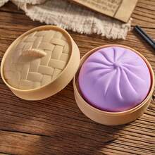 1pc 2026 New Realistic Char Siu Bao Cute Food Toy Squeeze Stress Relief Bun Squishy Toy, Viral Vent Toy, Perfect Gift, Holiday Gift - Multicolor - View 10