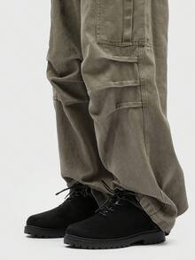 春夏新款厚底休闲正装鞋，男士商务低帮系带皮鞋，适合派对、婚礼等场合，简约皮鞋，通勤、约会、工作皆宜。 - 黑色 - 查看 3