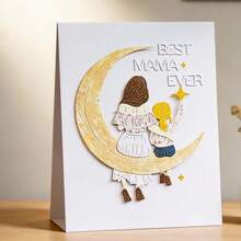 Creative Mother's Day Cutting Dies, DIY Scrapbooking Album And Embossing Stencil, Greeting Card Making Tool, Card Paper Cutting Crafts ,Gift Card Making Template Die Cuts. - Silver - View 1