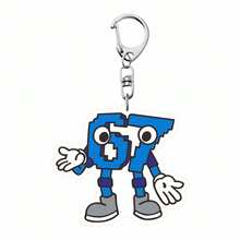 1pc 2D Flat Funny "67" Number Keychain - Fashionable "67" Number Keychain, Can Be Hung On Bags And Backpacks - Suitable As A Unique Christmas Gift, 2D Flat - Multicolor - View 8