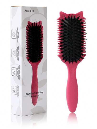 Hair brushes-EU+UK Cepillo para cabello rizado húmedo, cepillo de cerdas suaves que reduce el tirón del cabello y suaviza los rizos, con dientes redondos, herramienta de peinado unisex, peine, peine de púas, peine para peinar, peine rizado, peine de bordes, cepillo de cabello, peinado de cabello, set de peines, peine, peine rizado, cepillo desenredante, peine de mujer, cabello, viaje, productos de peluquería, herramientas de peluquería, suministros de peluquería, estilista, accesorios de estilista, barbería, equipos de peluquería