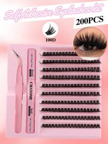 200 cílios postiços em tufos, cílios individuais, curvatura D, 8-16mm, para você mesma criar sua maquiagem dos olhos. Conjunto de cílios postiços à prova d'água 30D+40D+50D+60D+80D+100D, super volumosos, que aumentam o olhar, fáceis de usar para criar uma maquiagem natural. Reutilizáveis, ideais para iniciantes, perfeitos para casamentos, encontros, festas e feriados. Uma ótima opção de presente para o Natal, Halloween e outras datas comemorativas. Inclui cola para cílios e pinça para facilitar a aplicação. - Rosa - Ver 17
