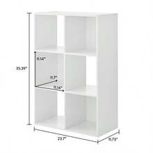 6 Cube Storage Organizer – White Modular Shelving Unit For Bedroom & Living Room | Home Organization Essential - 白色 - 查看 7