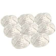 Mellobello Jumbo Chunky Yarn For Hand Knitting - Super Thick Chenille Chunky Yarn For Crocheting - Extra Soft Bulky Fluffy Blanket Big Yarn 8 Jumbo Pack (27yds,8 Oz Each Skein) - 米色 - 查看 1