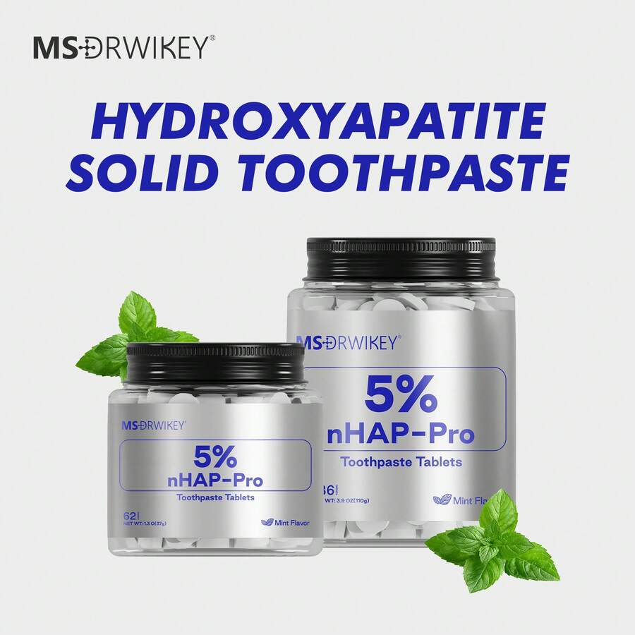 MSDRWIKEY CEELIKE Solid Probiotic Toothpaste, Super Whitening Toothpaste, Hydroxyapatite, Anti-Sensitivity, Cures Enamel - Bạc hà - Xem 1