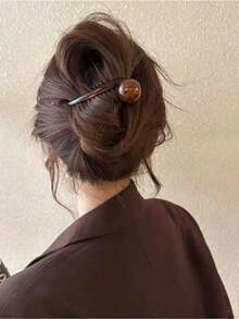 2pcs 1pc Retro Coffee Pearl Twist Hair Clip Elegant Accessory For Women Suitable For Commuting Daily Hairstyles Simple And Graceful For Spring And Summer Hair Accessories - Multicolor - 查看 3