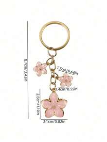 1-Piece Cherry Blossom Flower Keychain – Fresh Cute Alloy Bag Charm Key Ring, Stylish Backpack Purse Accessory, Dainty Floral Pendant Decor, Ideal For Daily Bag Styling Key Organization Casual Outfits Valentine's Day Sweet Gifts, Bestselling Cute Fashion Accessory, Perfect For Valentine's Day Charming Gift For Friends Colleagues Fashion Enthusiasts - Màu Hồng baby - Xem 10