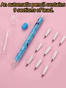Bộ 6/12 bút chì tự động khảm mosaic sáng tạo, màu sắc và kiểu dáng ngẫu nhiên (6 chiếc/gói), bút chì hoạt hình 9 ngăn bên trong, văn phòng phẩm sáng tạo chất lượng cao dành cho học sinh, bộ dụng cụ vẽ, đồ dùng văn phòng phẩm. - Nhiều màu - Xem 3