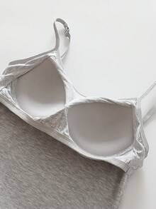 3pcs Women Seamless Camisole Vest Tops, Padded Bra With Spaghetti Strap, Multi-Color