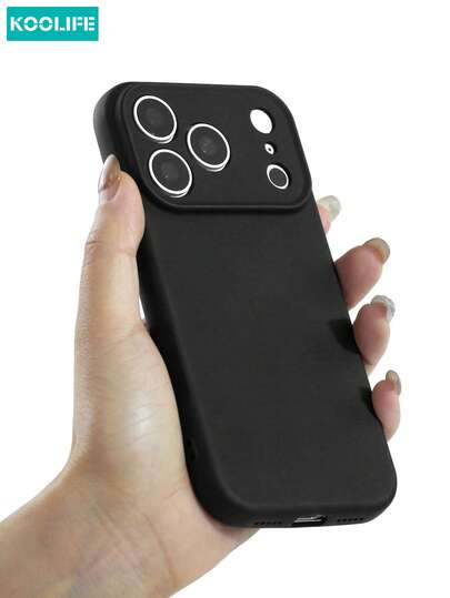 KOOLIFE 1个液态硅胶TPU手机壳，马卡龙纯色，精准开孔，镜头凸起保护，防指纹防震，兼容 17/17 Pro/17 Pro Max