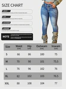 Women Fashion Single-Breasted Slim-Fit Blue Jeans Button Zipper Stretchy Denim Pants With Pockets Women's Casual Style Jeans And Clothing Sizes Run Small, We Recommend Ordering One Size Up. - 灰色 - 查看 7