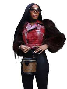 Women Faux Fur Coats - Red - View 3