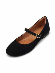 Doll Shoes Women's Vintage Buckle Shoes - 黑色 - 查看 2