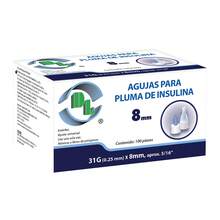 DL Caja 100 Agujas Para Pluma De Insulina Calibre A Seleccionar - AGP31X08C/100 - Ver 1