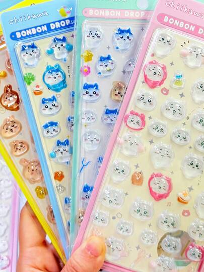 Gei Yika New Cartoon Fashion Stickers, Diary Decorative Stickers, DIY Craft Materials, School Reward Stickers, Phone Case Decor, Stickers For Planner Diary DIY, Stationery School Supplies, Back To School Preparation DIY Craft Gifts, Christmas And Easter Gifts