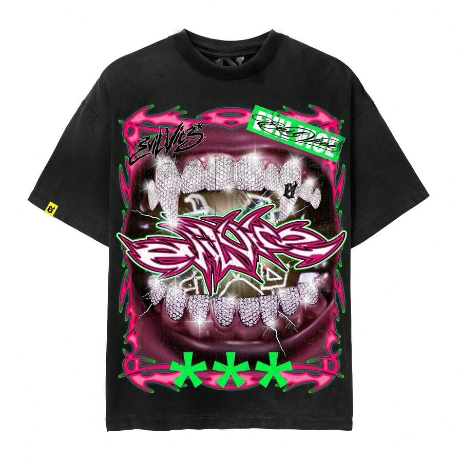 Evil Vice Shirt XL Black Neon Skulls Streetwear Godspeed E - Kiểu 6 - Xem 1